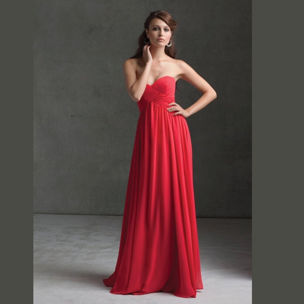Mori Lee Red Strapless Wedding Dress